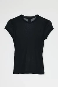 Vintage Y2k Black Mesh Sheer T-Shirt
