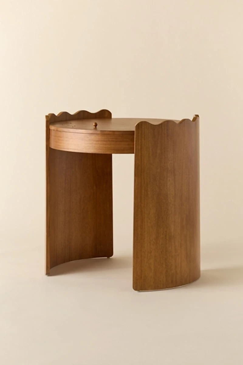 Stacie Wood Flip-Top Mirror Vanity