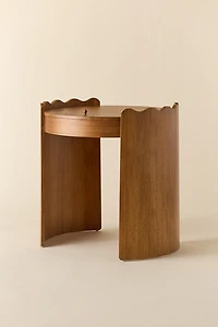 Stacie Wood Flip-Top Mirror Vanity