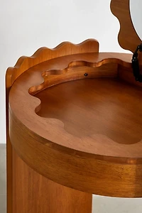 Stacie Wood Flip-Top Mirror Vanity