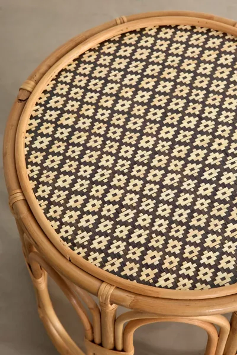 Karoline Round Rattan Side Table