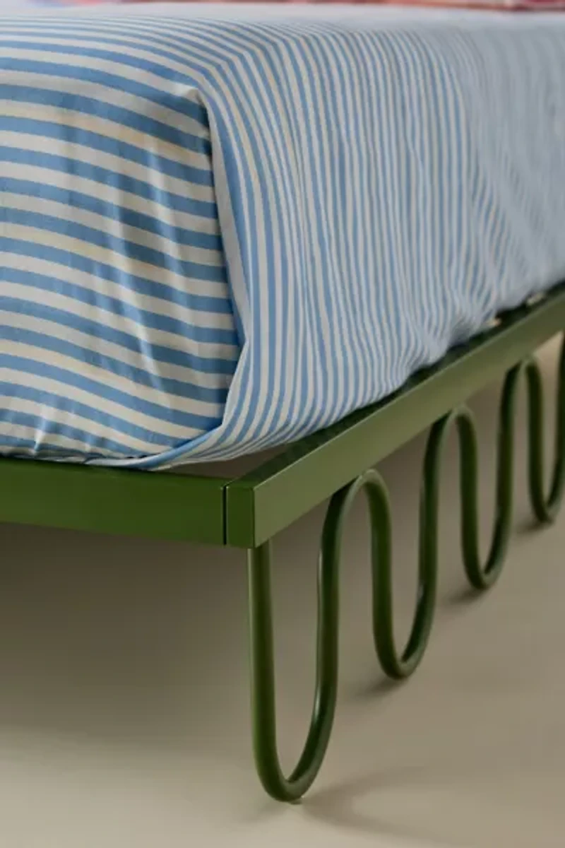 Lucie Squiggle Colorful Iron Bed
