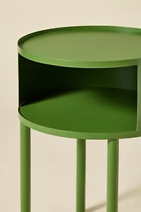 Lucie Iron Cutout Storage Nightstand