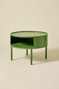 Lucie Round Iron Storage Coffee Table