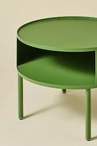 Lucie Round Iron Storage Coffee Table