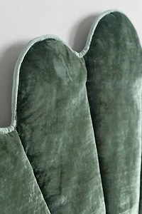 Callista Scalloped Velvet Upholstered Floating Headboard