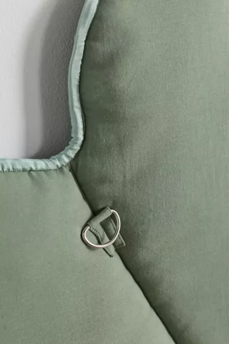 Callista Scalloped Velvet Upholstered Floating Headboard