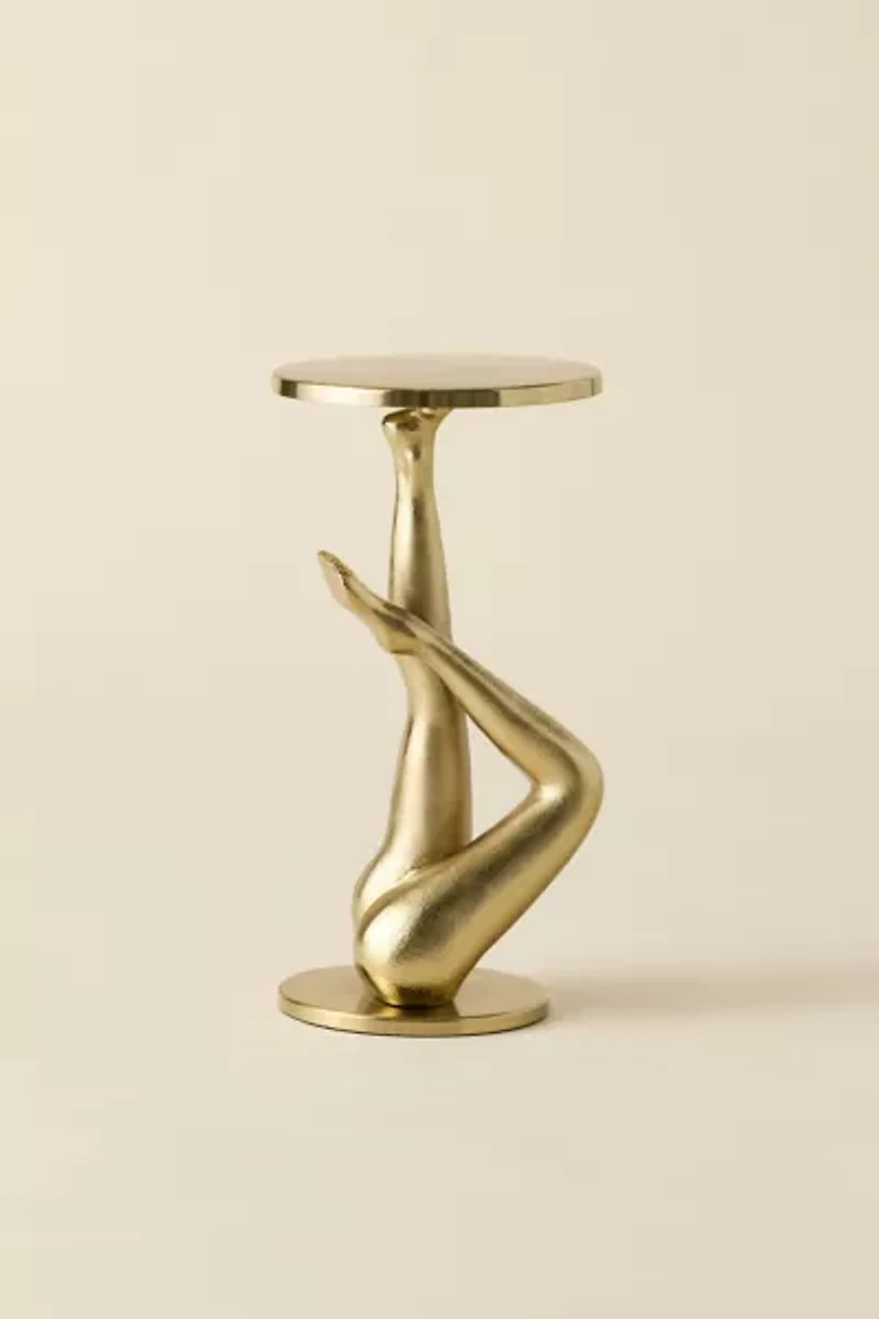 Lady Legs Metal Sculptural Side Table