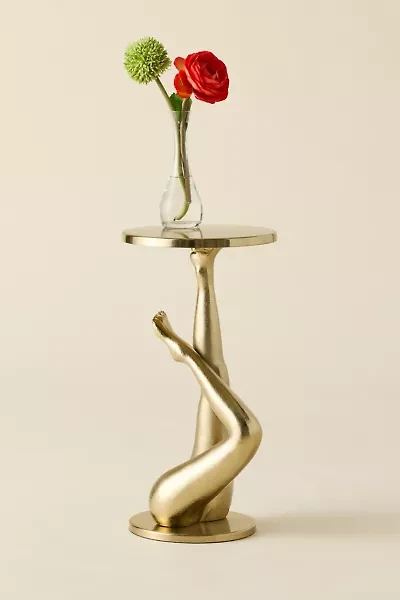 Lady Legs Metal Sculptural Side Table