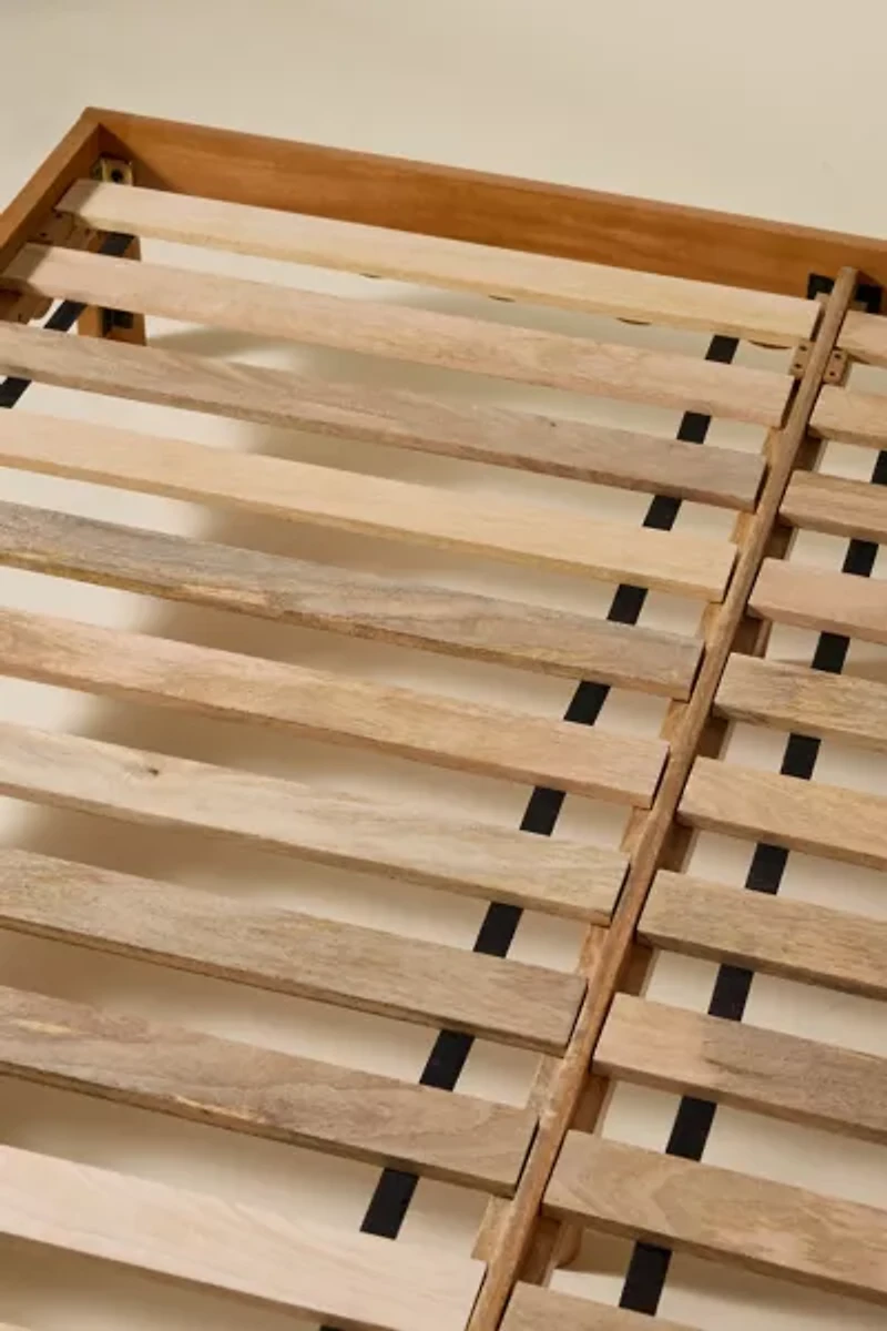 Everly Scalloped Mango Wood Bed