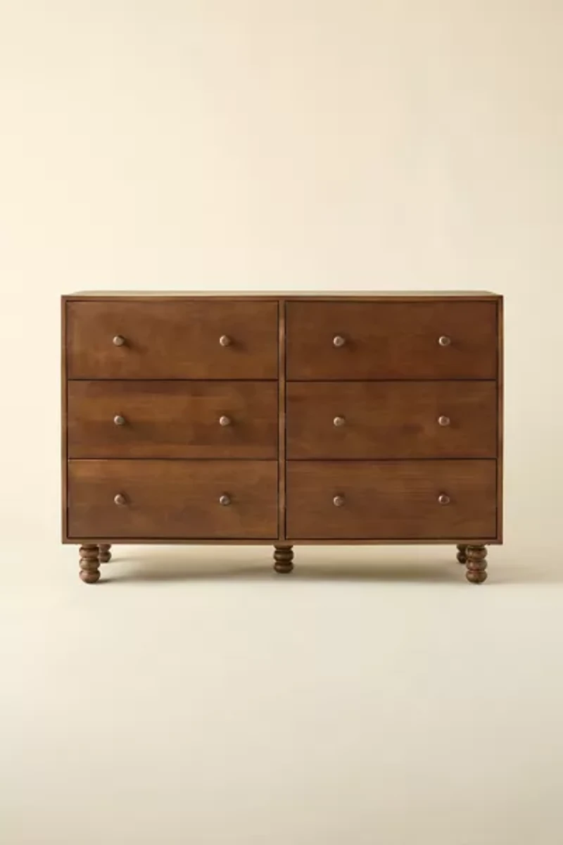 Clara 6-Drawer Wood Dresser