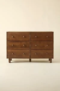 Clara 6-Drawer Wood Dresser