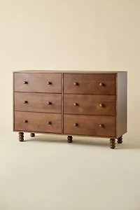 Clara 6-Drawer Wood Dresser