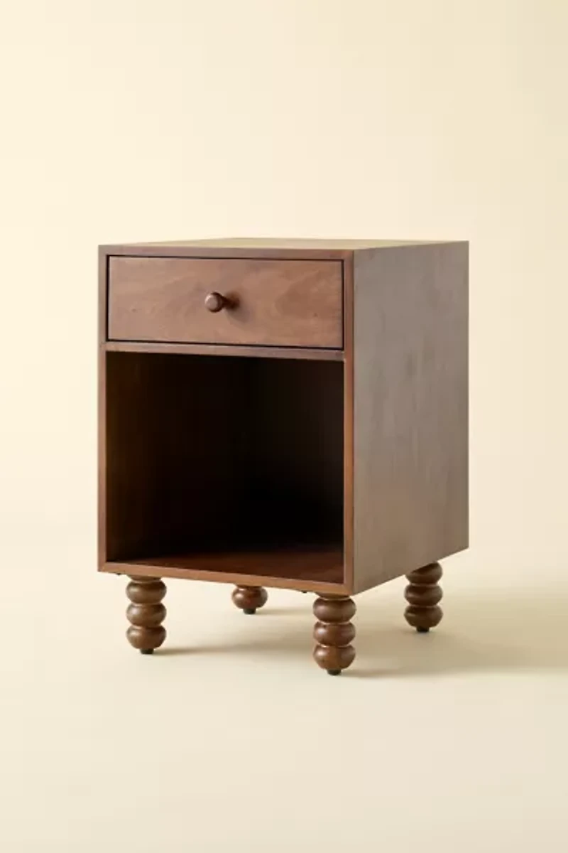 Clara Wood Storage Nightstand