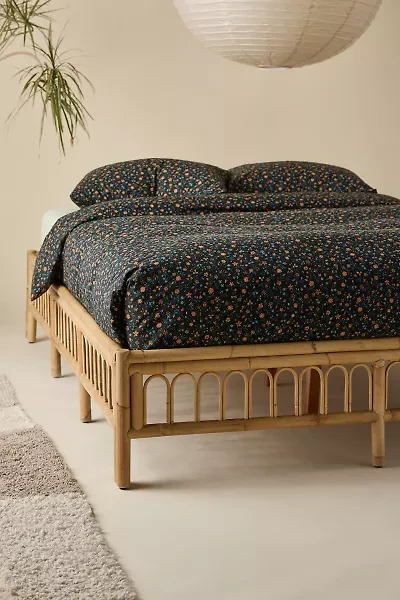 Zoe Rattan Platform Bed