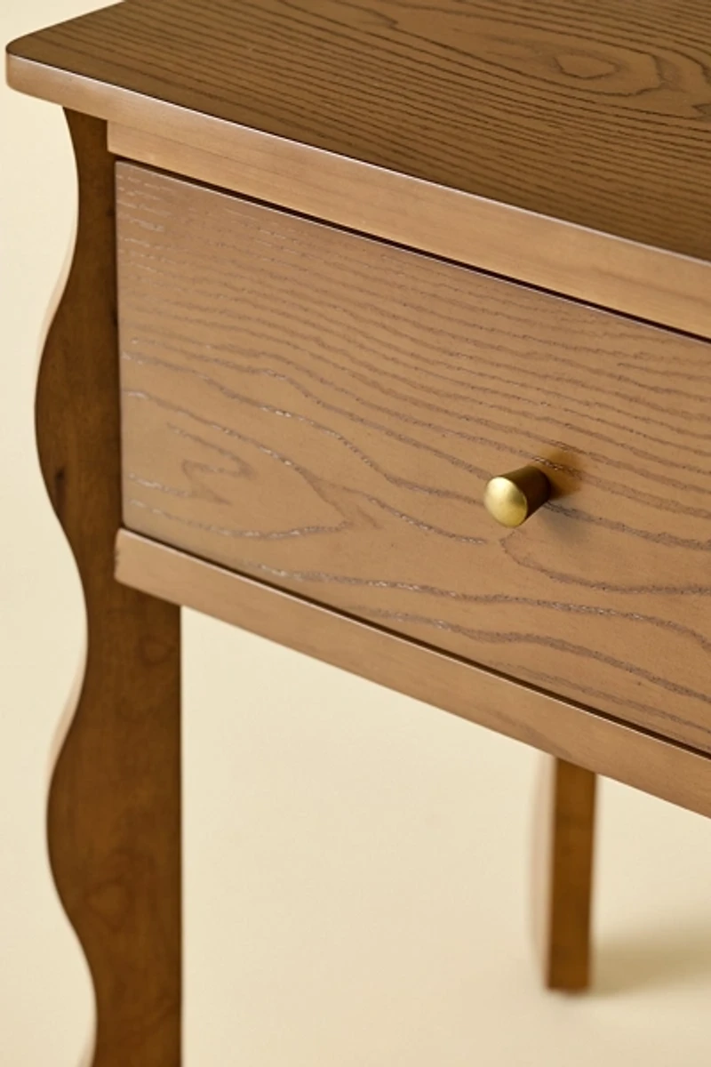 Sylvie Squiggle Wood Storage Nightstand