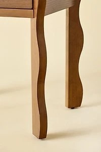 Sylvie Squiggle Wood Storage Nightstand