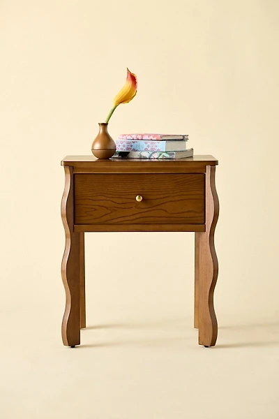 Sylvie Squiggle Wood Storage Nightstand