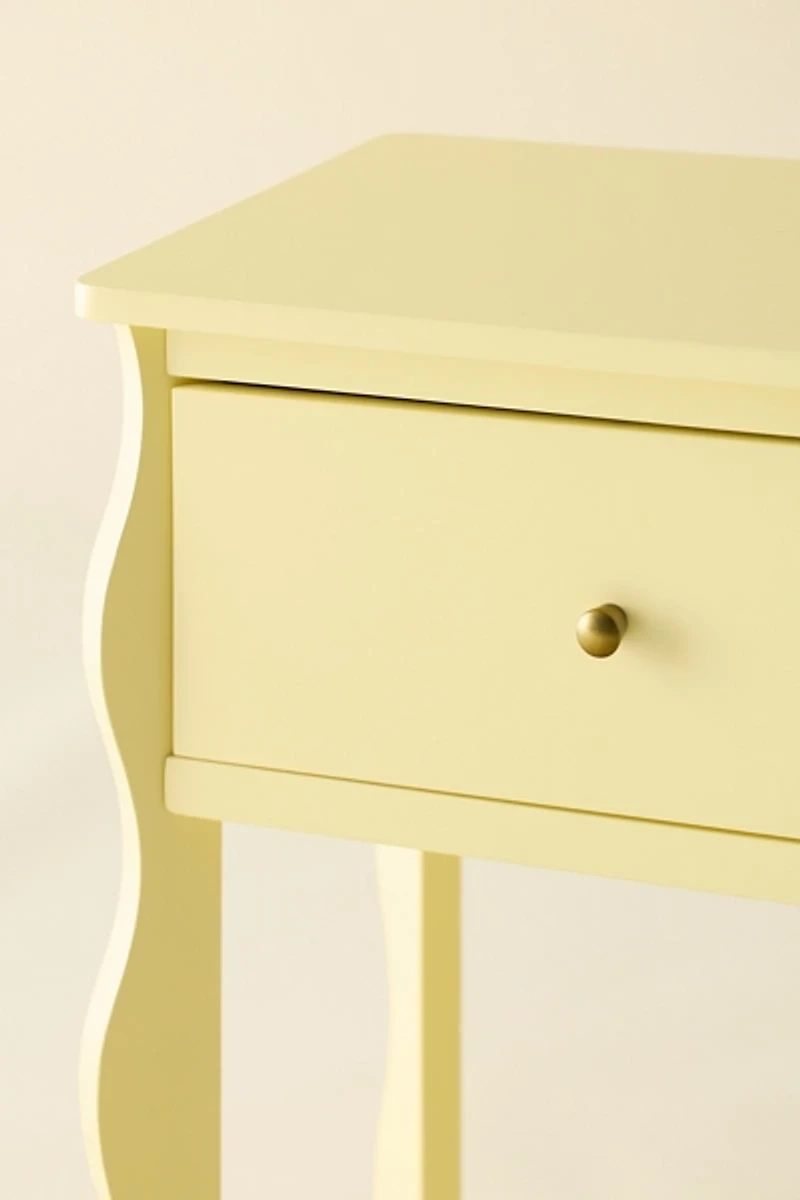 Sylvie Squiggle Wood Storage Nightstand