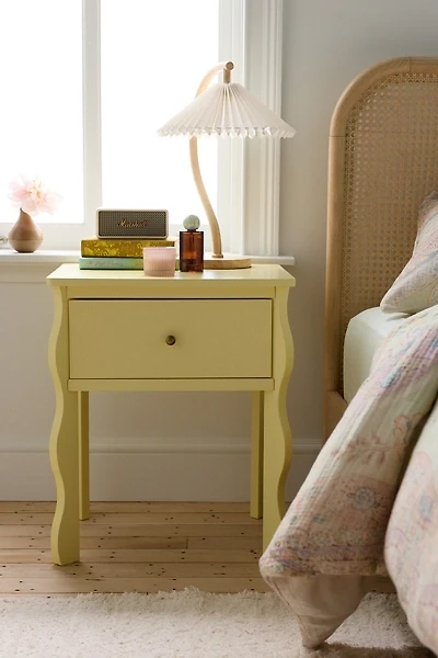 Sylvie Squiggle Wood Storage Nightstand