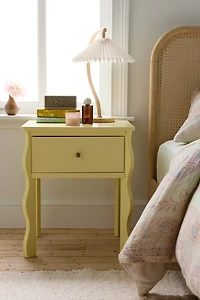 Sylvie Squiggle Wood Storage Nightstand