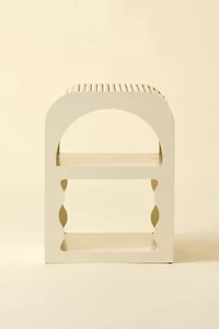Ava Fluted Cutout Storage Nightstand