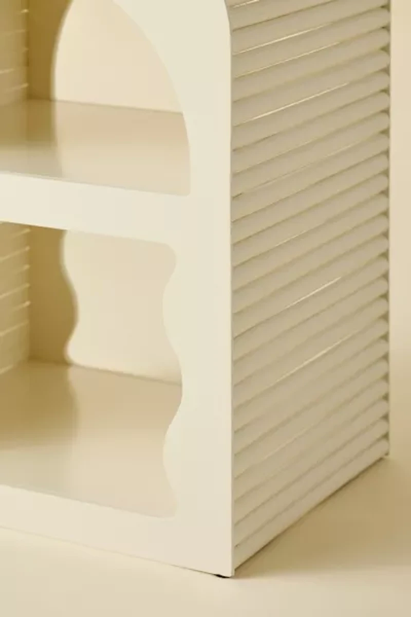 Ava Fluted Cutout Storage Nightstand