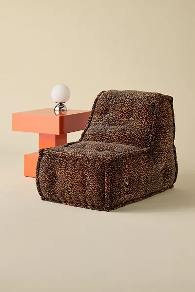 Reema Patterned Velvet Lounge Chair