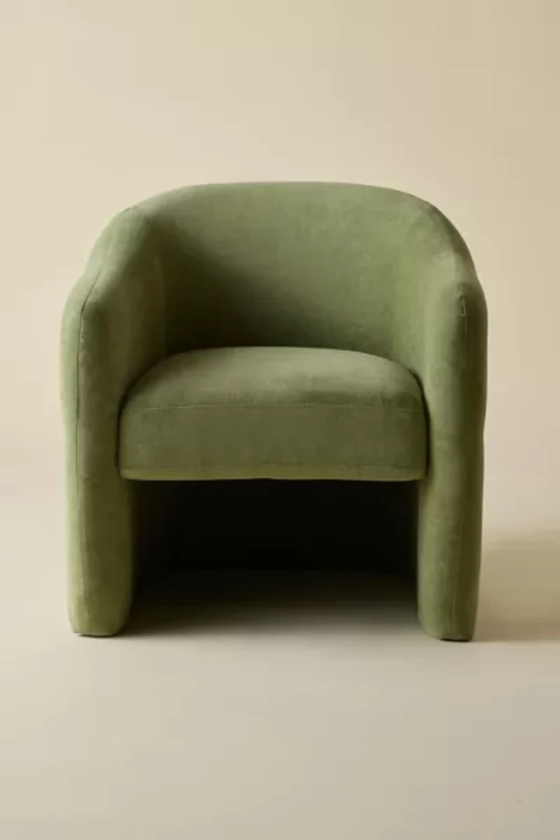 Skye Curving Upholstered Arm Chair