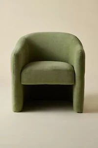 Skye Curving Upholstered Arm Chair