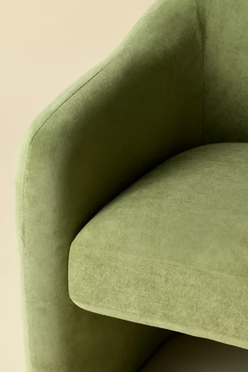 Skye Curving Upholstered Arm Chair