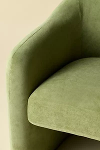 Skye Curving Upholstered Arm Chair
