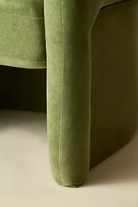 Skye Curving Upholstered Arm Chair