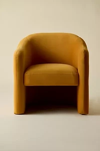 Skye Curving Upholstered Arm Chair