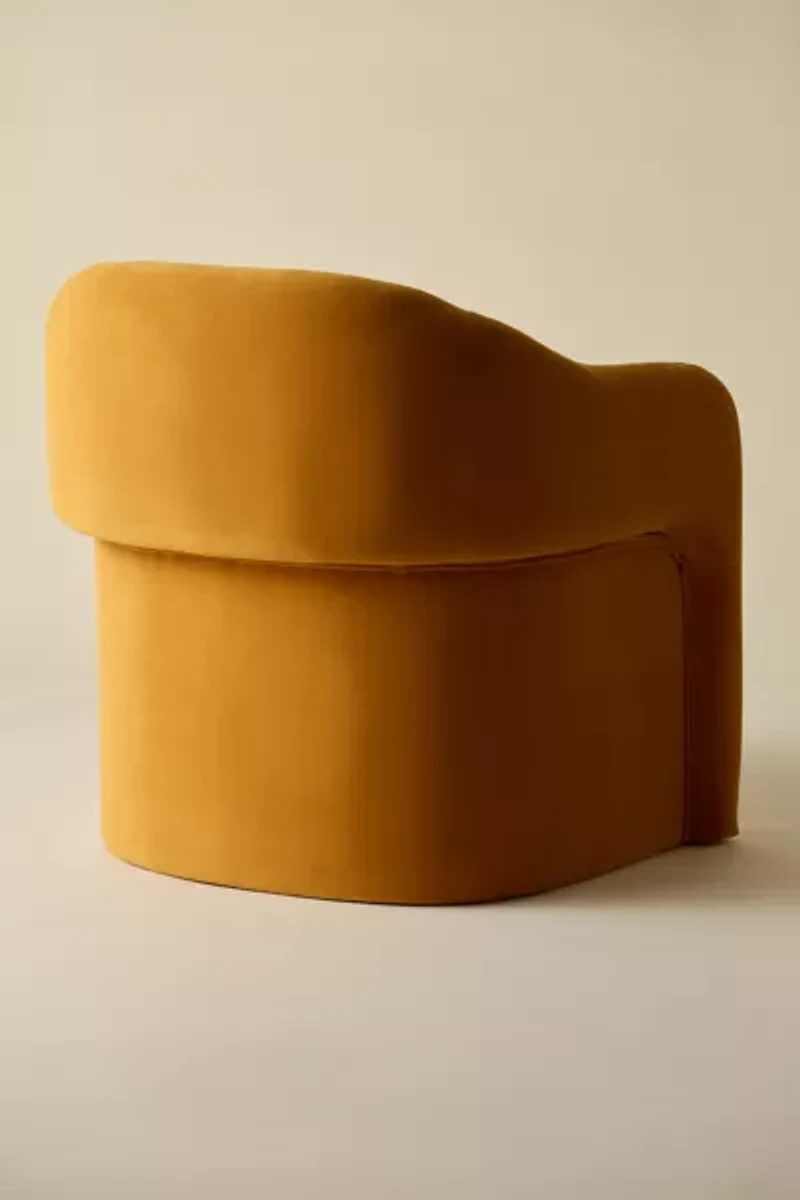 Skye Curving Upholstered Arm Chair