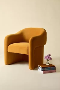 Skye Curving Upholstered Arm Chair