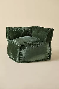 Evie Velvet Bean Bag Corner Lounge Chair