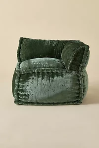 Evie Velvet Bean Bag Corner Lounge Chair