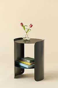 Ollie Round Storage Side Table