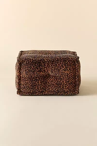 Reema Printed Upholstered Bean Bag Ottoman