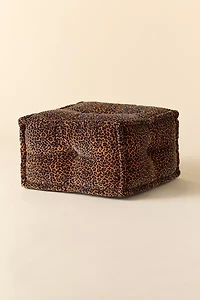 Reema Printed Upholstered Bean Bag Ottoman