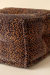 Reema Printed Upholstered Bean Bag Ottoman