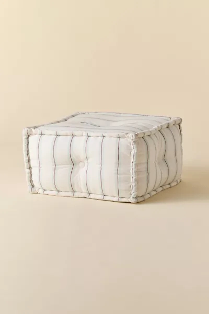Reema Printed Upholstered Bean Bag Ottoman