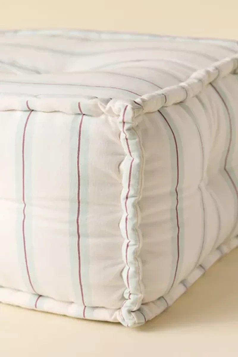 Reema Printed Upholstered Bean Bag Ottoman