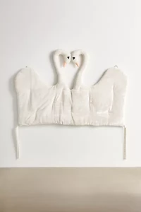 Viola Swan Velvet Floating Headboard
