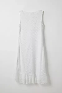 Vintage By Little Runaway White Lace Empire Waist Midi Dress