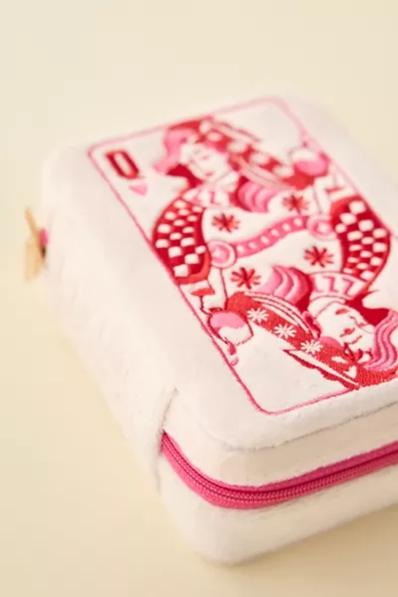 Queen Of Hearts Velvet Jewelry Case
