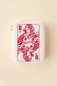 Queen Of Hearts Velvet Jewelry Case