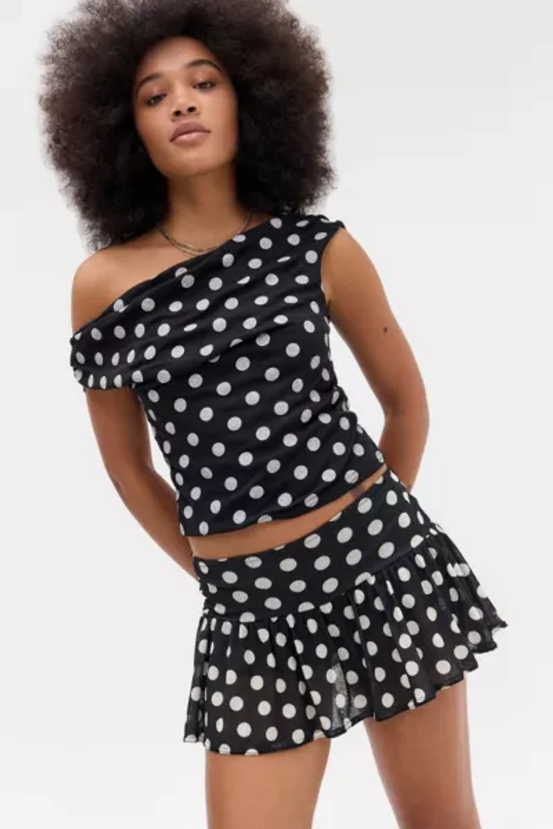 UO Lola Polka Dot Mini Skort