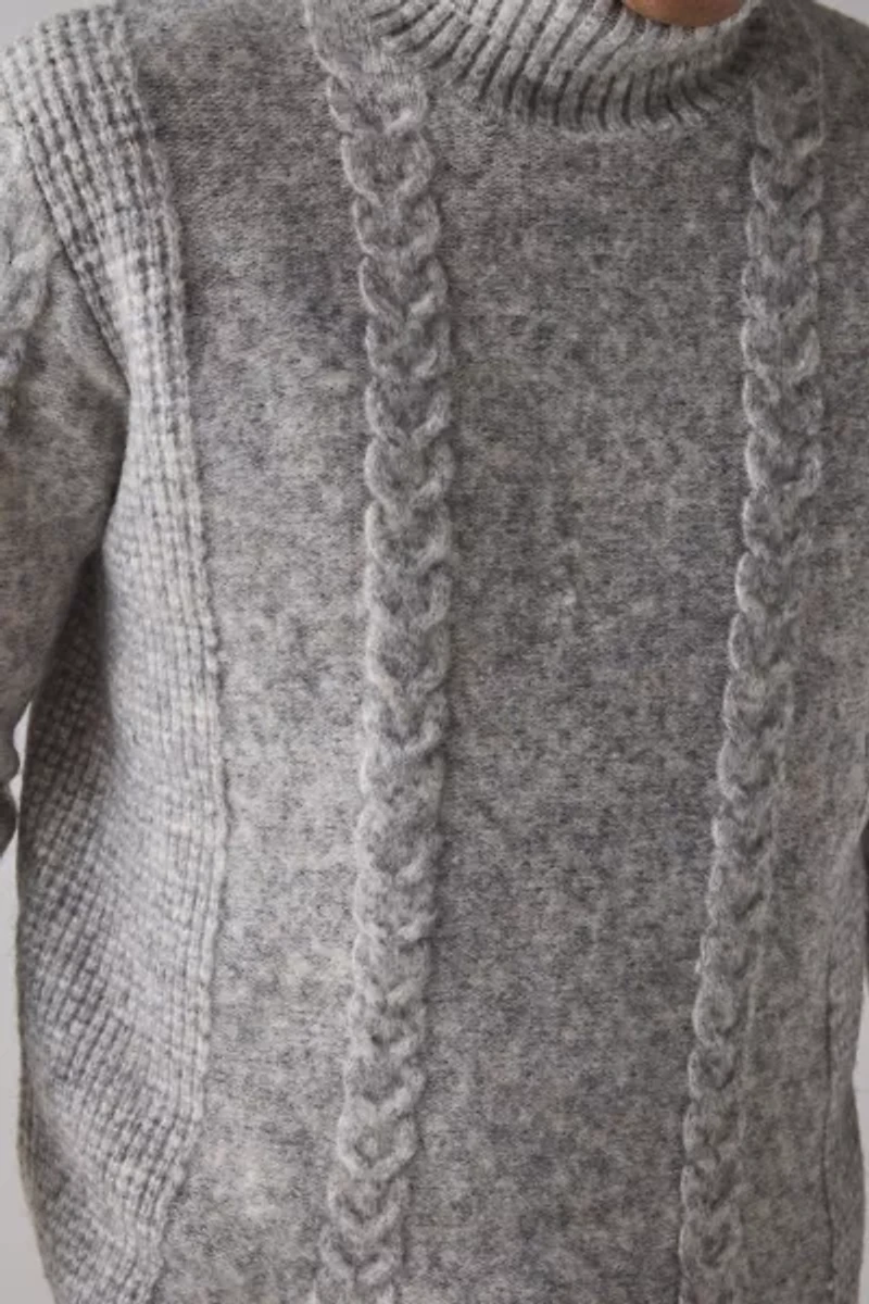 Schott Cable Knit Turtleneck Sweater